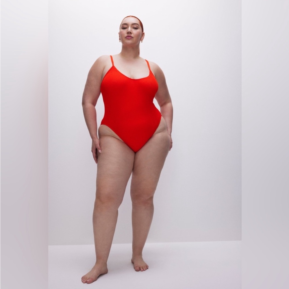 🆕 GOOD AMERICAN ALWAYS FITS ONE PIECE IN BRIGHT POPPY